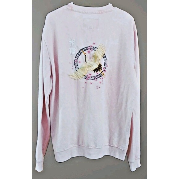 Y2K Grunge Blind Rooster Pink Crewneck Sweatshirt Believe Embroidered XL - Picture 1 of 6